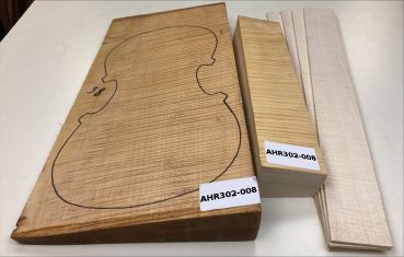 Satz B+Z+H Riegelahorn Violine, 1-tlg. Boden Einzelstück #038